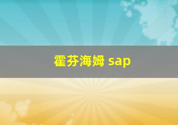 霍芬海姆 sap